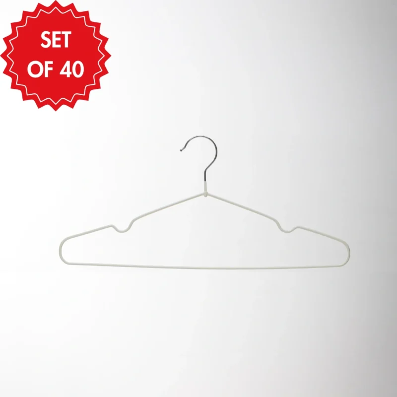 HOUZE - Hangers 5 Types [Grip n Hang | Luxe Velvet | Slim n Grip | Slide n Hang | TOCAR Kids] - Pack of 10|40 (Cream|Grey)